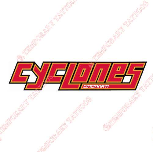Cincinnati Cyclones Customize Temporary Tattoos Stickers NO.9236